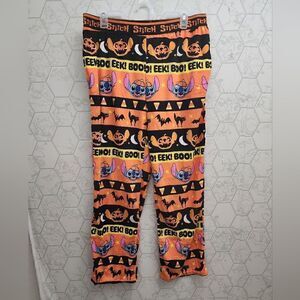 Nwt Halloween Disney Women's Stitch Plush Sleep Pants